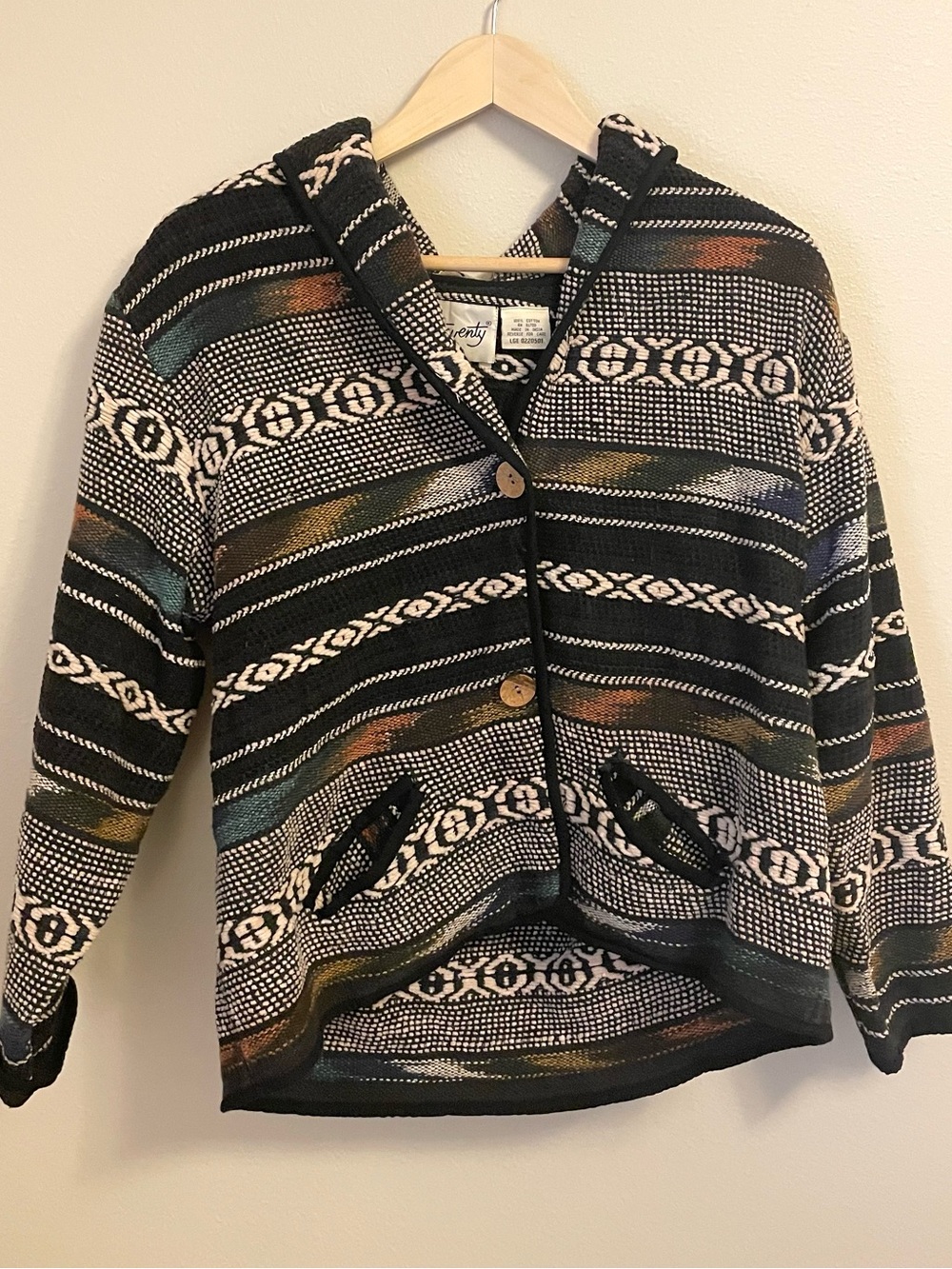 Two Twenty - Multicolor Baja Jacket - 100% Cotton Southwest Aztec - Size L